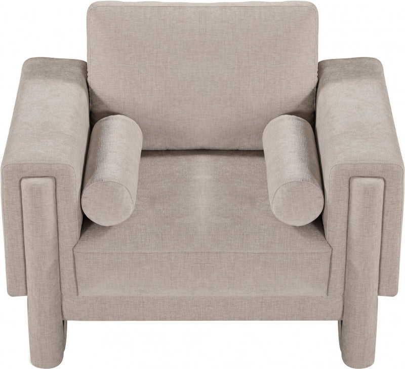 Madeline Chenille Fabric Upholstered Living Room Chair in Beige - 152Beige-C