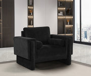 Madeline Chenille Fabric Upholstered Living Room Chair in Black - 152Black-C