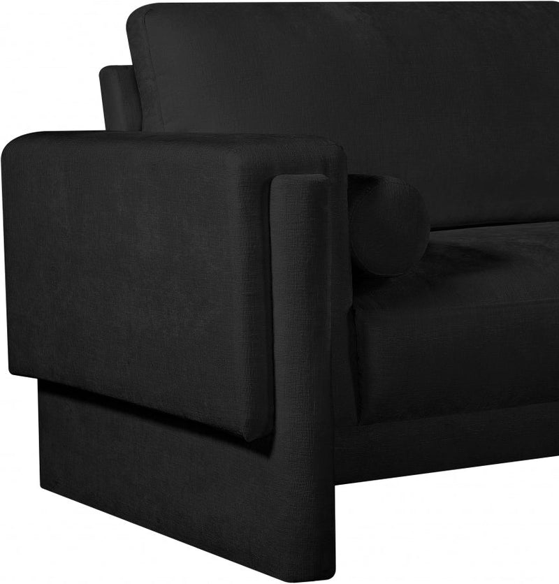 Madeline Chenille Fabric Upholstered Living Room Chair in Black - 152Black-C