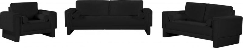 Madeline Chenille Fabric Upholstered Living Room Chair in Black - 152Black-C