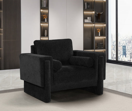 Madeline Chenille Fabric Upholstered Living Room Chair in Black - 152Black-C