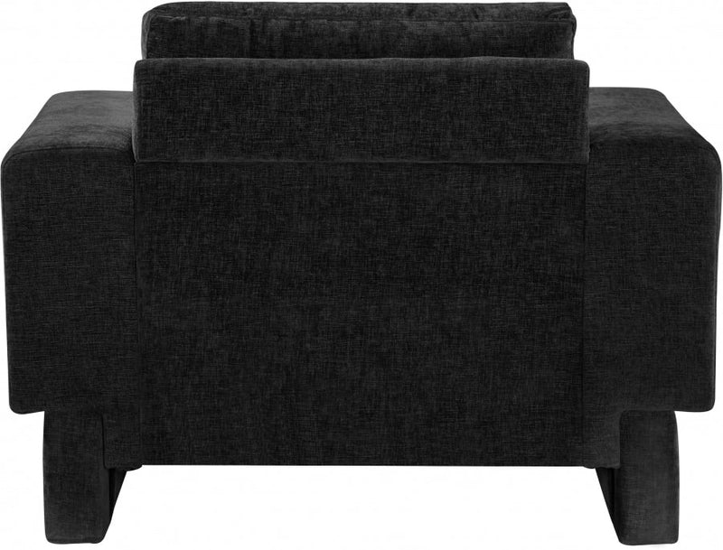 Madeline Chenille Fabric Upholstered Living Room Chair in Black - 152Black-C