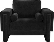 Madeline Chenille Fabric Upholstered Living Room Chair in Black - 152Black-C