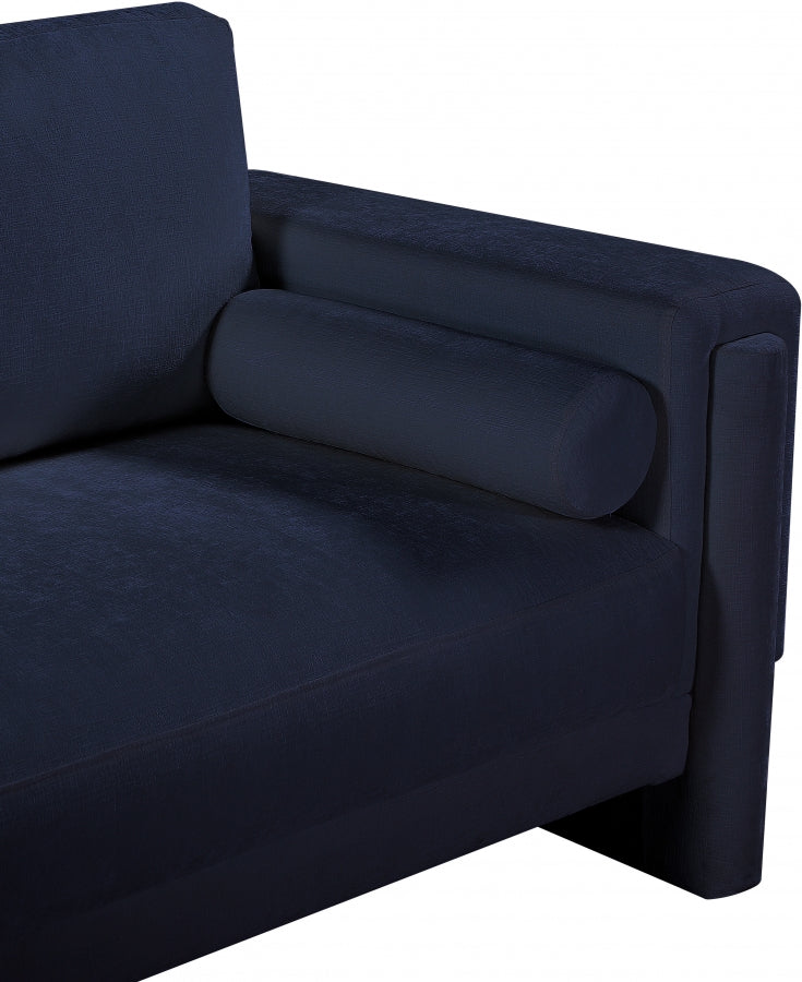 Madeline Chenille Fabric Upholstered Living Room Chair in Blue - 152Navy-C