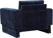 Madeline Chenille Fabric Upholstered Living Room Chair in Blue - 152Navy-C