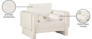 Madeline Chenille Fabric Upholstered Living Room Chair in Cream - 152Cream-C