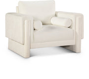 Madeline Chenille Fabric Upholstered Living Room Chair in Cream - 152Cream-C