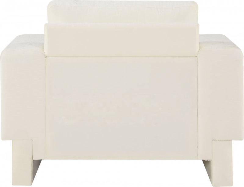 Madeline Chenille Fabric Upholstered Living Room Chair in Cream - 152Cream-C
