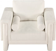 Madeline Chenille Fabric Upholstered Living Room Chair in Cream - 152Cream-C