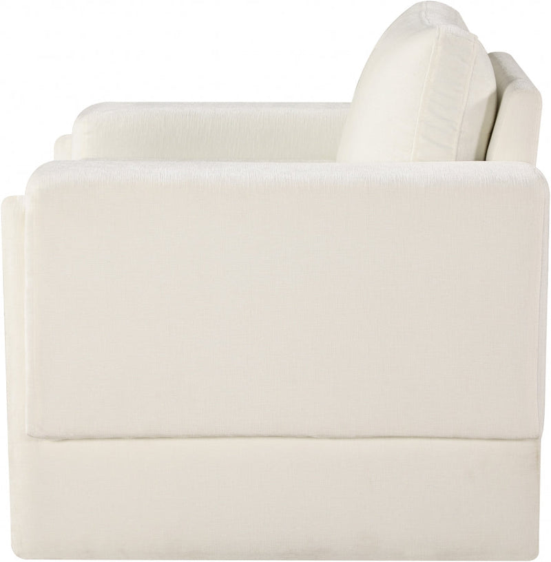 Madeline Chenille Fabric Upholstered Living Room Chair in Cream - 152Cream-C