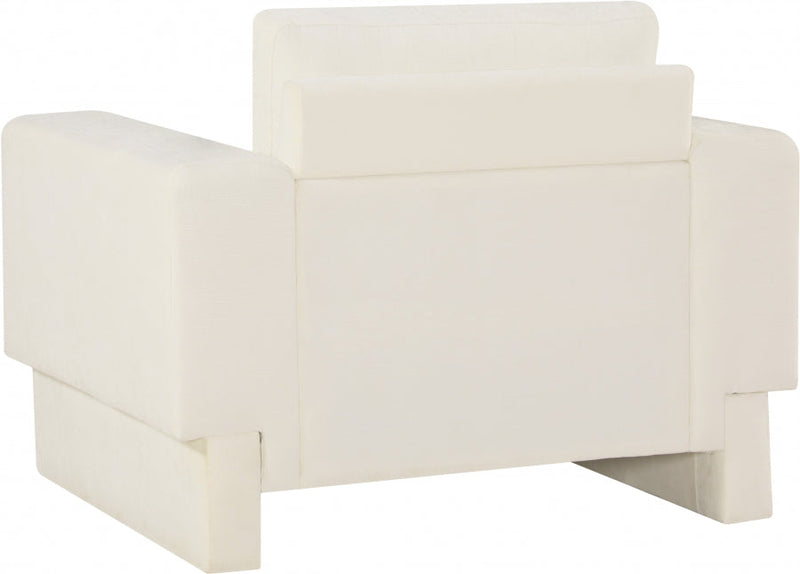 Madeline Chenille Fabric Upholstered Living Room Chair in Cream - 152Cream-C