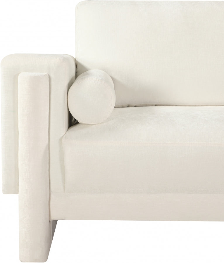 Madeline Chenille Fabric Upholstered Living Room Chair in Cream - 152Cream-C