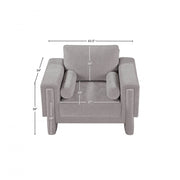 Madeline Chenille Fabric Upholstered Living Room Chair in Grey - 152Grey-C