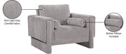 Madeline Chenille Fabric Upholstered Living Room Chair in Grey - 152Grey-C
