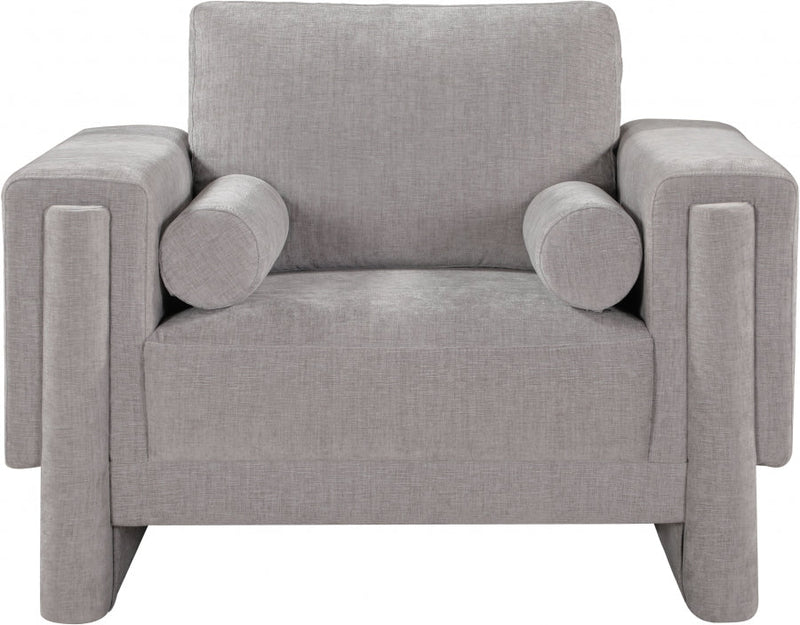 Madeline Chenille Fabric Upholstered Living Room Chair in Grey - 152Grey-C
