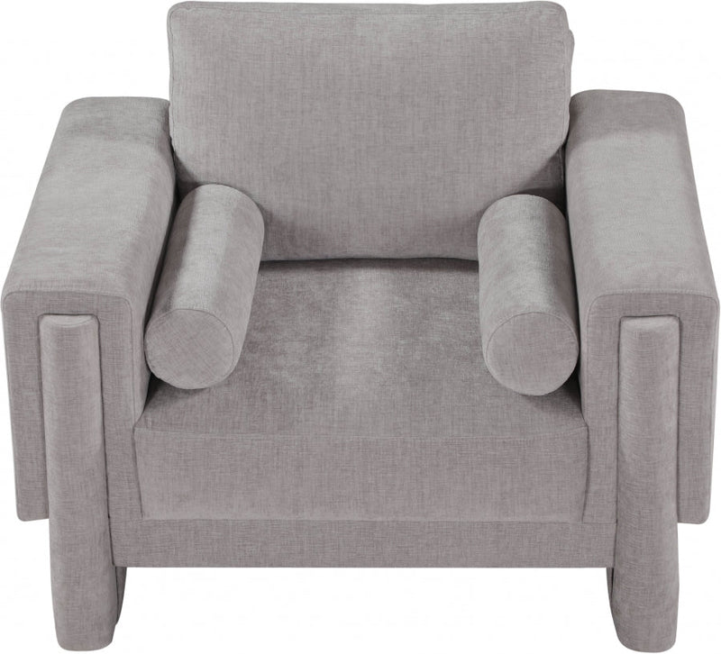 Madeline Chenille Fabric Upholstered Living Room Chair in Grey - 152Grey-C