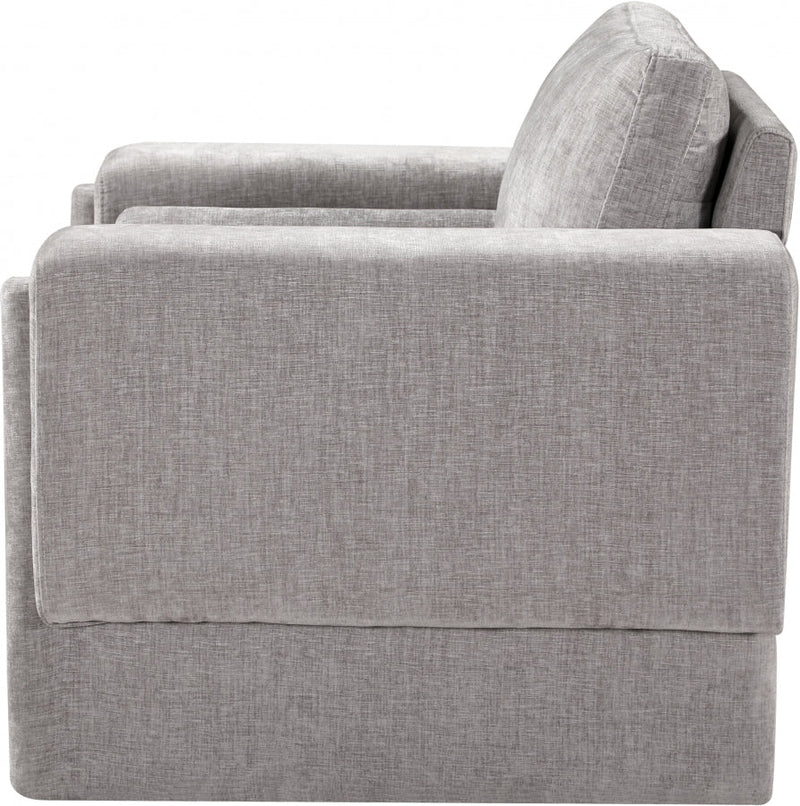 Madeline Chenille Fabric Upholstered Living Room Chair in Grey - 152Grey-C