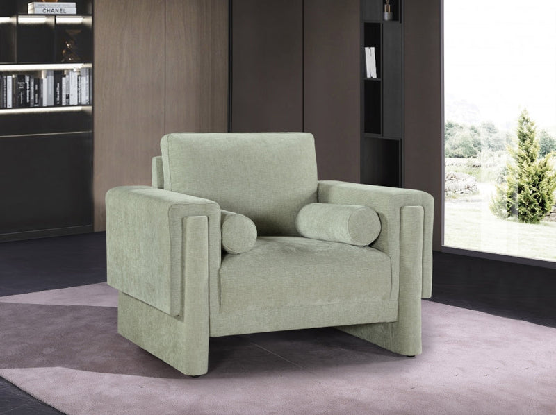 Madeline Chenille Fabric Upholstered Living Room Chair in Mint - 152Mint-C