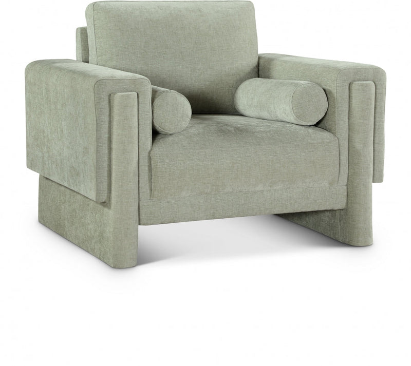 Madeline Chenille Fabric Upholstered Living Room Chair in Mint - 152Mint-C
