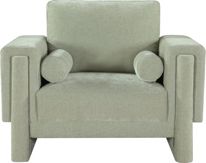 Madeline Chenille Fabric Upholstered Living Room Chair in Mint - 152Mint-C