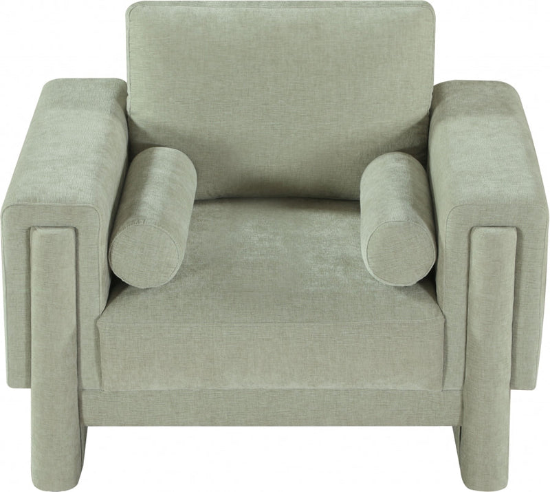 Madeline Chenille Fabric Upholstered Living Room Chair in Mint - 152Mint-C