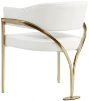 Madelyn Vegan Leather Upholstered Dining Chair in Cream, Set of 2 - 553Cream-C