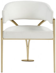 Madelyn Vegan Leather Upholstered Dining Chair in Cream, Set of 2 - 553Cream-C