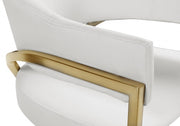 Madelyn Vegan Leather Upholstered Dining Chair in Cream, Set of 2 - 553Cream-C