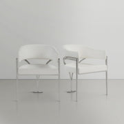 Madelyn Vegan Leather Upholstered Dining Chair in Cream, Set of 2 - 554Cream-C
