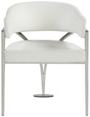 Madelyn Vegan Leather Upholstered Dining Chair in Cream, Set of 2 - 554Cream-C