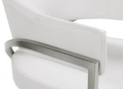 Madelyn Vegan Leather Upholstered Dining Chair in Cream, Set of 2 - 554Cream-C