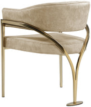 Madelyn Velvet Upholstered Dining Chair in Beige, Set of 2 - 553Beige-C