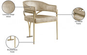 Madelyn Velvet Upholstered Dining Chair in Beige, Set of 2 - 553Beige-C