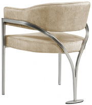 Madelyn Velvet Upholstered Dining Chair in Beige, Set of 2 - 554Beige-C