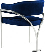 Madelyn Velvet Upholstered Dining Chair in Blue, Set of 2 - 554Navy-C