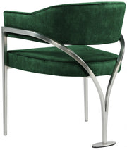 Madelyn Velvet Upholstered Dining Chair in Green, Set of 2 - 554Green-C