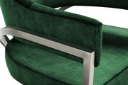 Madelyn Velvet Upholstered Dining Chair in Green, Set of 2 - 554Green-C