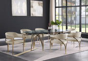 Madelyn Velvet Upholstered Dining Chair in Stone, Set of 2 - 553Stone-C