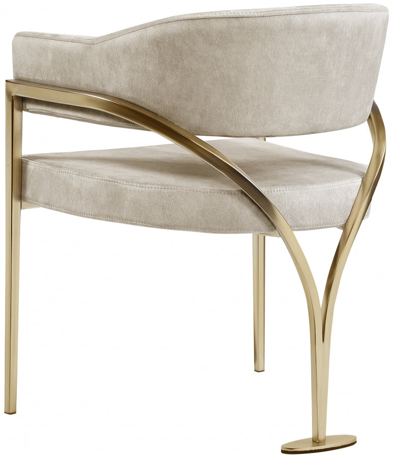Madelyn Velvet Upholstered Dining Chair in Stone, Set of 2 - 553Stone-C