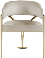 Madelyn Velvet Upholstered Dining Chair in Stone, Set of 2 - 553Stone-C