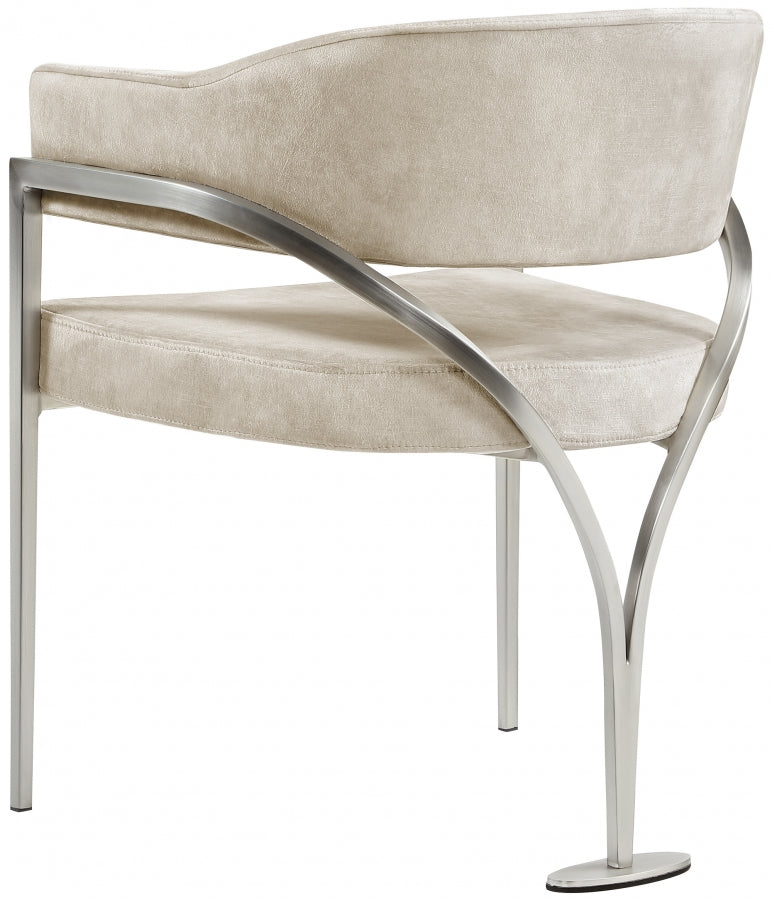 Madelyn Velvet Upholstered Dining Chair in Stone, Set of 2 - 554Stone-C