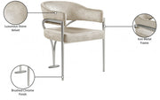 Madelyn Velvet Upholstered Dining Chair in Stone, Set of 2 - 554Stone-C