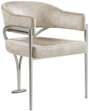 Madelyn Velvet Upholstered Dining Chair in Stone, Set of 2 - 554Stone-C