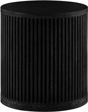 Madera Oak Veneer And Solid Wood End Table in Black - 77031Black-ET