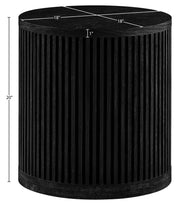 Madera Oak Veneer And Solid Wood End Table in Black - 77031Black-ET