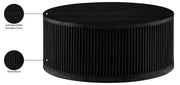 Madera Oak Veneer And Solid Wood With Caster Wheels Coffee Table in Black - 77031Black-CT