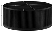 Madera Oak Veneer And Solid Wood With Caster Wheels Coffee Table in Black - 77031Black-CT