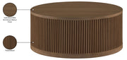 Madera Oak Veneer And Solid Wood With Caster Wheels Coffee Table in Brown - 77031Brown-CT