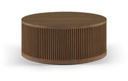 Madera Oak Veneer And Solid Wood With Caster Wheels Coffee Table in Brown - 77031Brown-CT