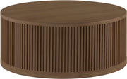 Madera Oak Veneer And Solid Wood With Caster Wheels Coffee Table in Brown - 77031Brown-CT